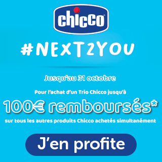 Jusqu'à 100€ remboursés pour l'achat d'un trio Chicco