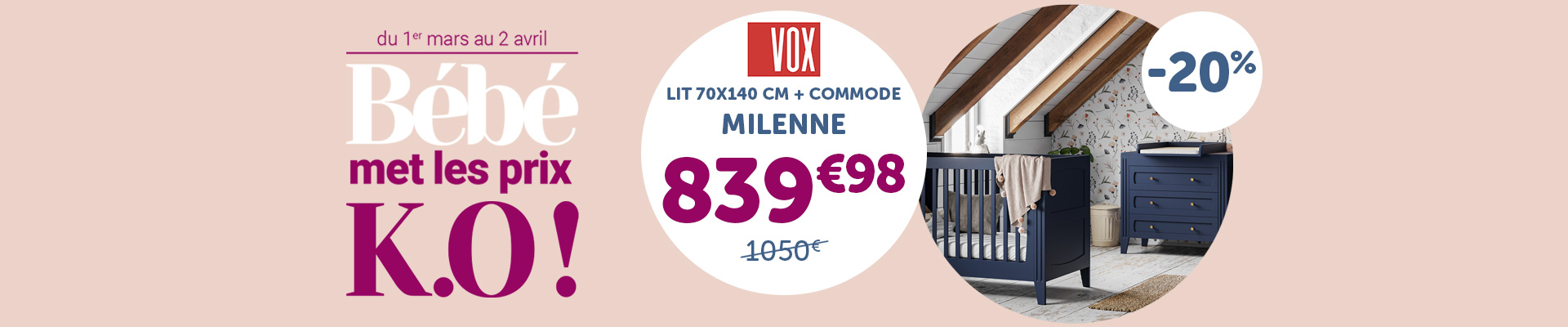Bébé prix KO Milenne